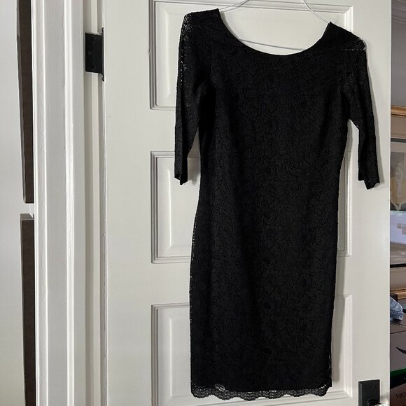 Banana Republic Black Lace Dress - Petite 4 - Picture 1 of 3